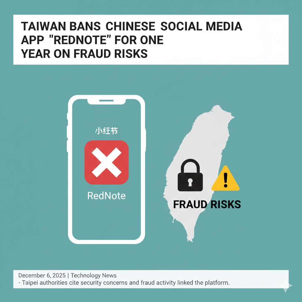 Taiwan bans Chinese social media app RedNote for one year on fraud risks
