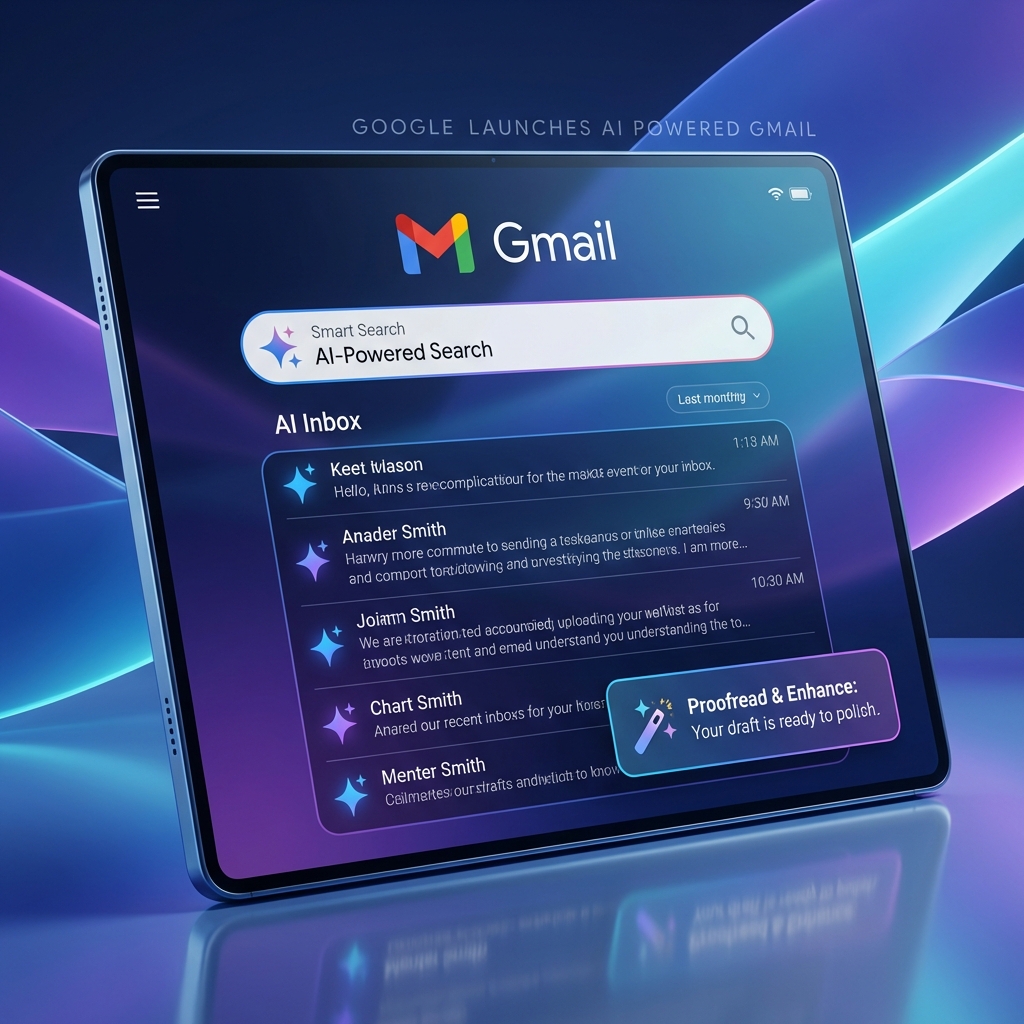 Google Launches AI Powered Gmail Inbox, Smart Search, and Proofread Features